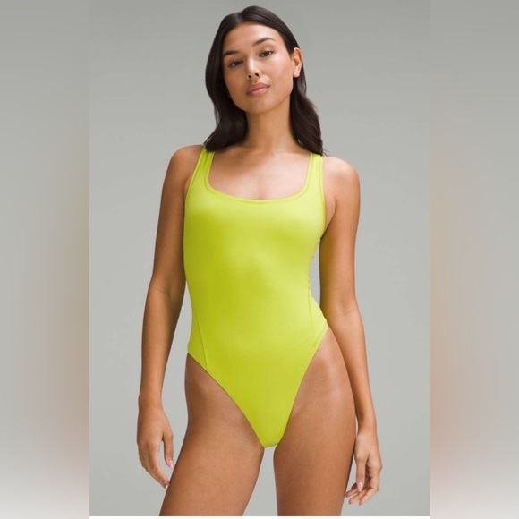 Lululemon Lichen Lime Green Bodysuit - Picture 1 of 6